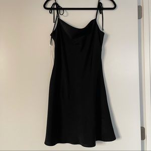 Black Velvet Silk Tie LBD